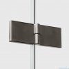 New Trendy Nesta Gunmetal Brushed 80x200 cm drzwi wnękowe lewe wspornik skośny grafit szczotkowany/szkło przejrzyste D-0927A